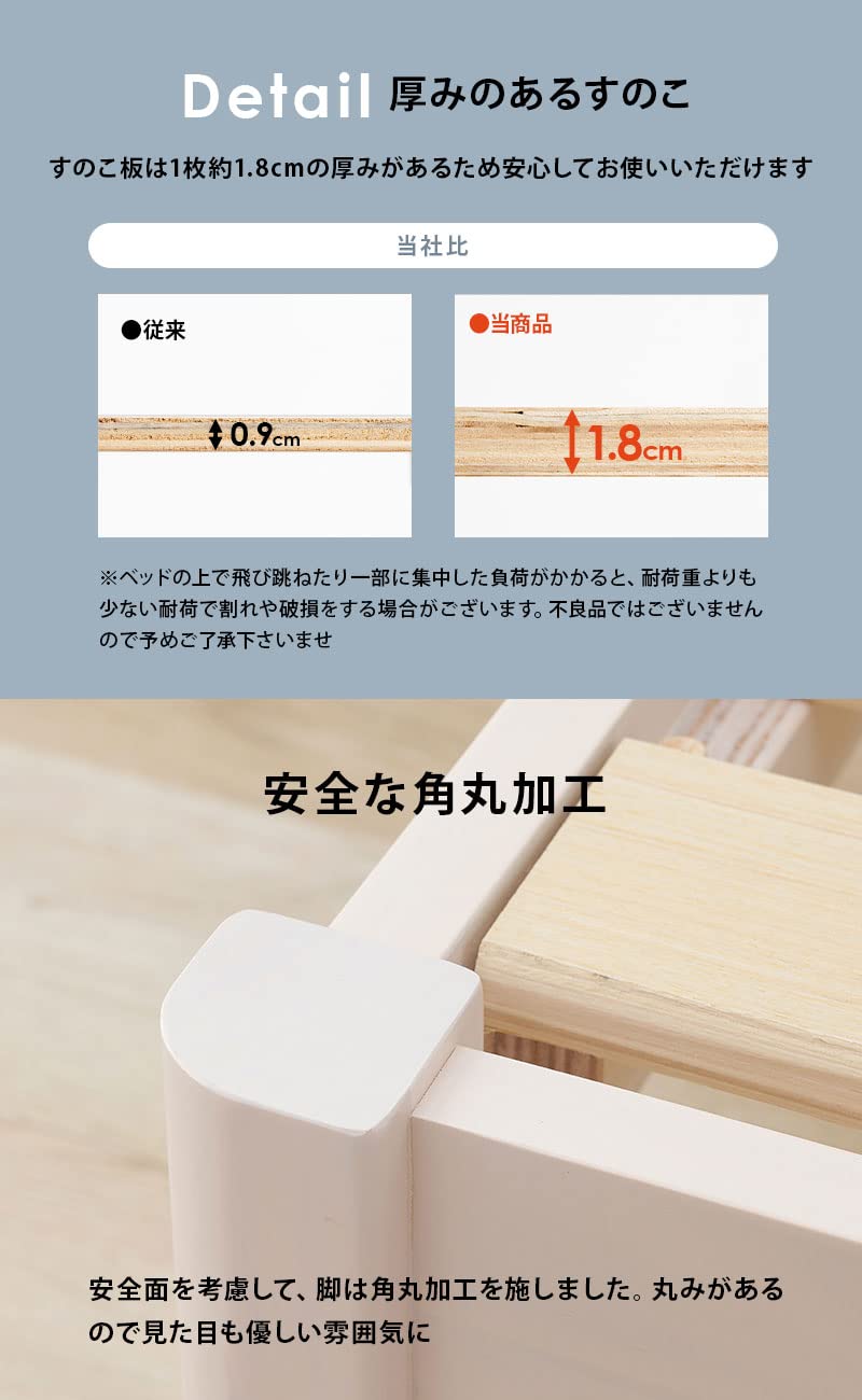 Amazon｜萩原(Hagihara) ベッド すのこベッド ベッドフレーム 【組立